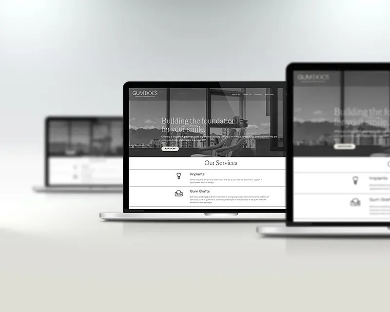 Gum Docs website designed by HealthOne Websites