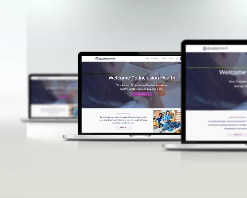 The Inclusion Health website, designed by HealthOne Websites