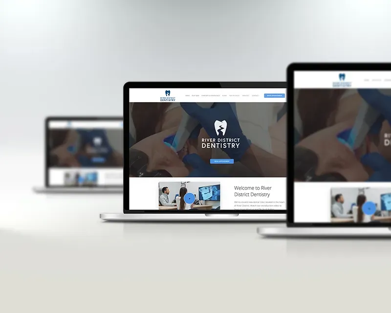 River District Dentistry website designed by HealthOne Websites